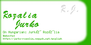 rozalia jurko business card